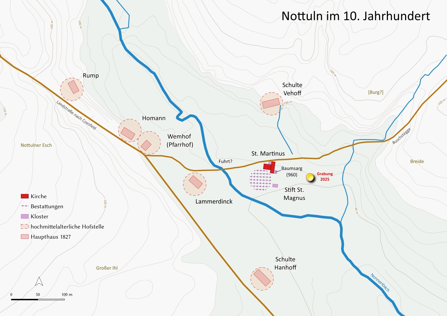 Plan Nottuln um 1000
